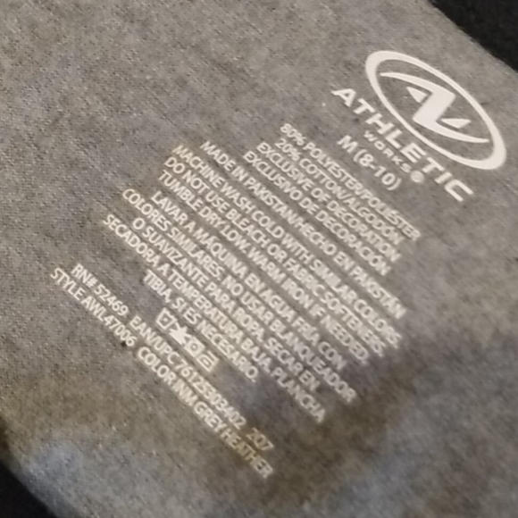 Athletic Works Workout T-Shirt – Black/Grey – Short Sleeve - Picture 6 of 6